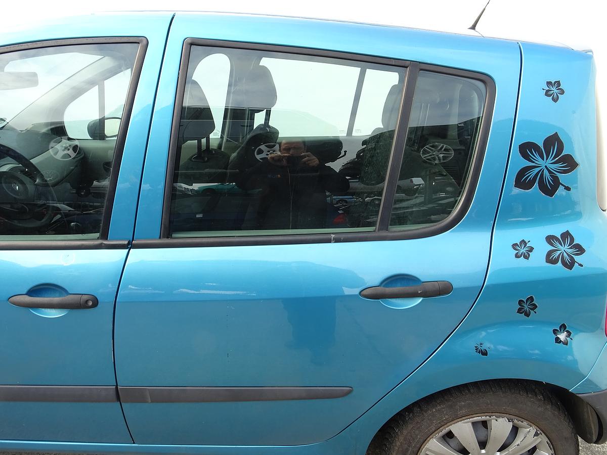 Renault Modus Bj.2005 original Tür hinten links TEJ42 Bleu Menthe Nacre