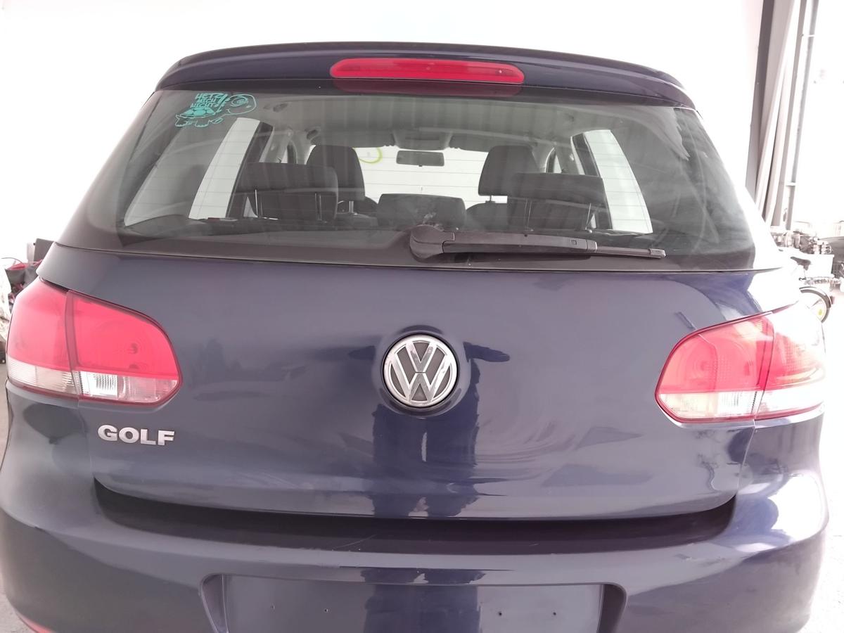 VW Golf 6 Heckklappe LD5Q Shadow Blue mit Heckscheibe BJ2010 Fliessheck