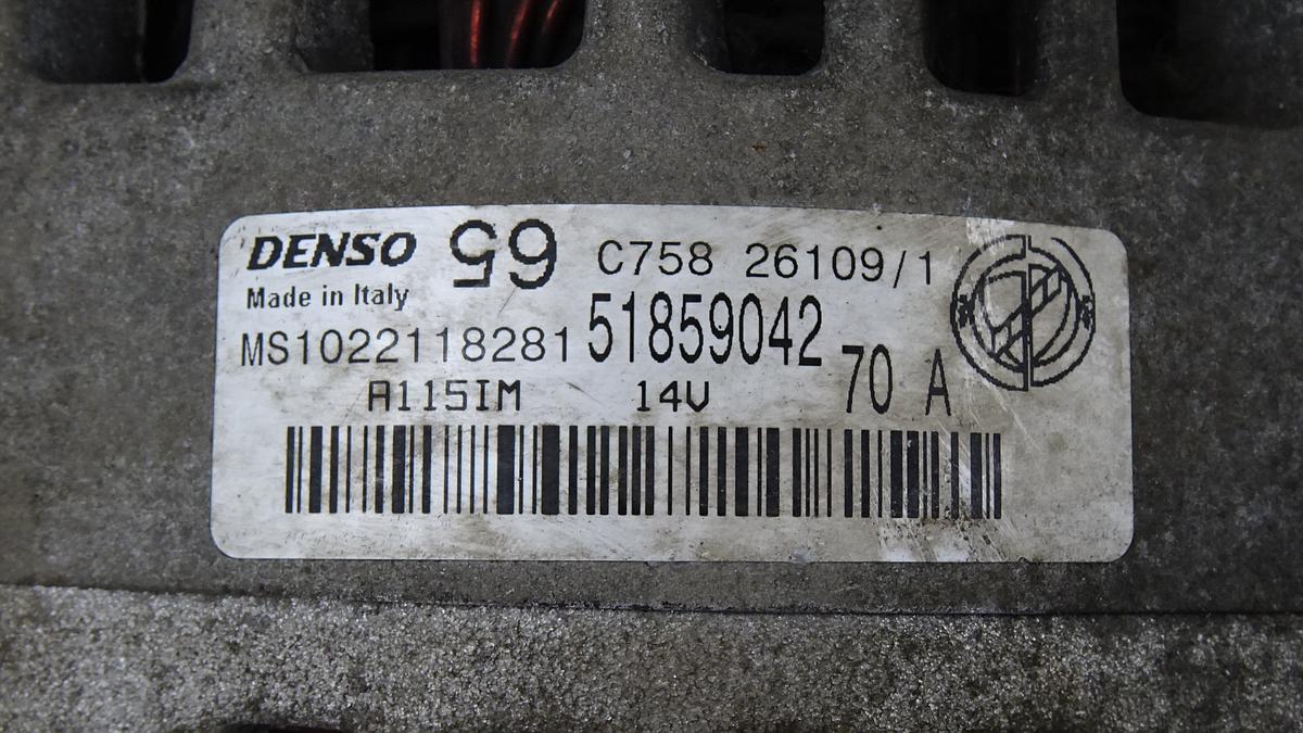 Ford KA RU8 Lichtmaschine Generator 70A 51859042 MS1022118281 1,2 51kw Bj09