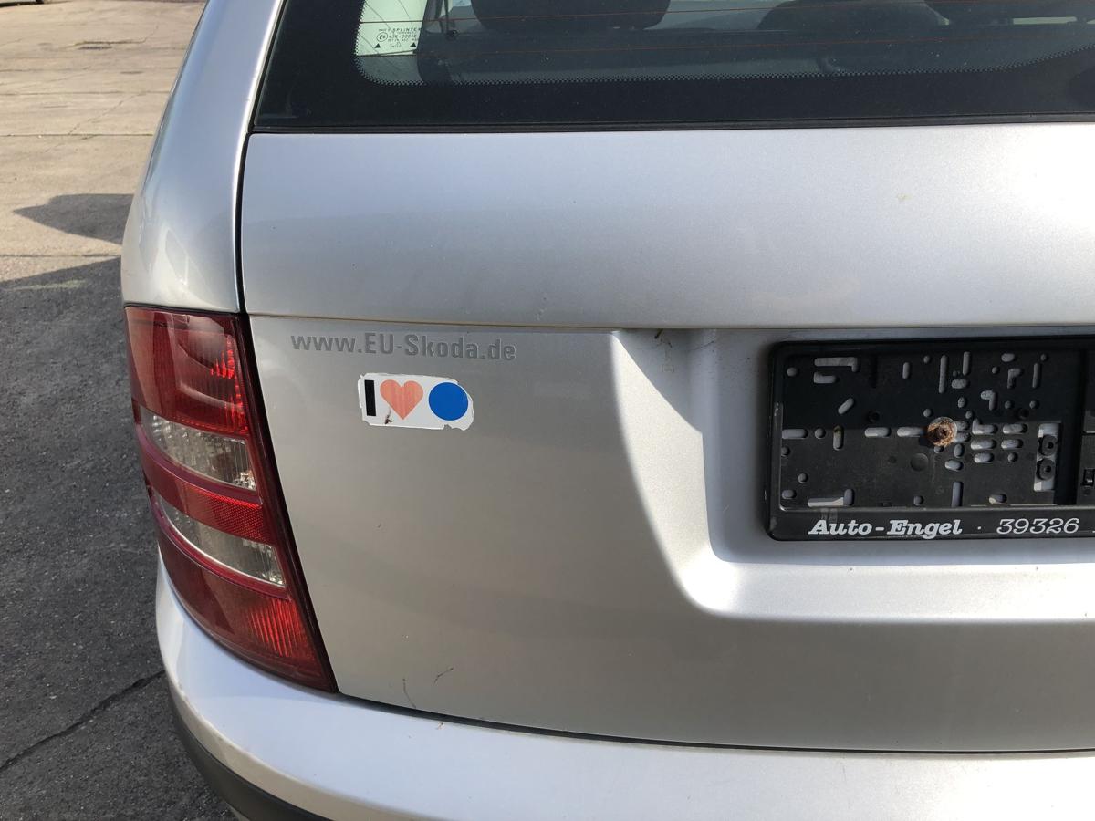 Skoda Fabia 6Y Heckklappe mit Scheibe Kombi im Rohbau LF7T Diamant Silber ROST