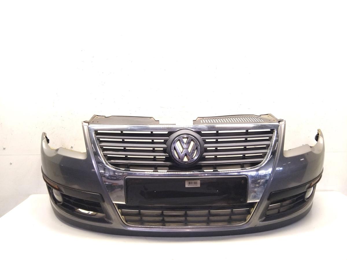 VW Passat 3C orig Sto&szlig;f&auml;nger Sto&szlig;stange vorn LA7T United Grey BJ2005 mit Grill