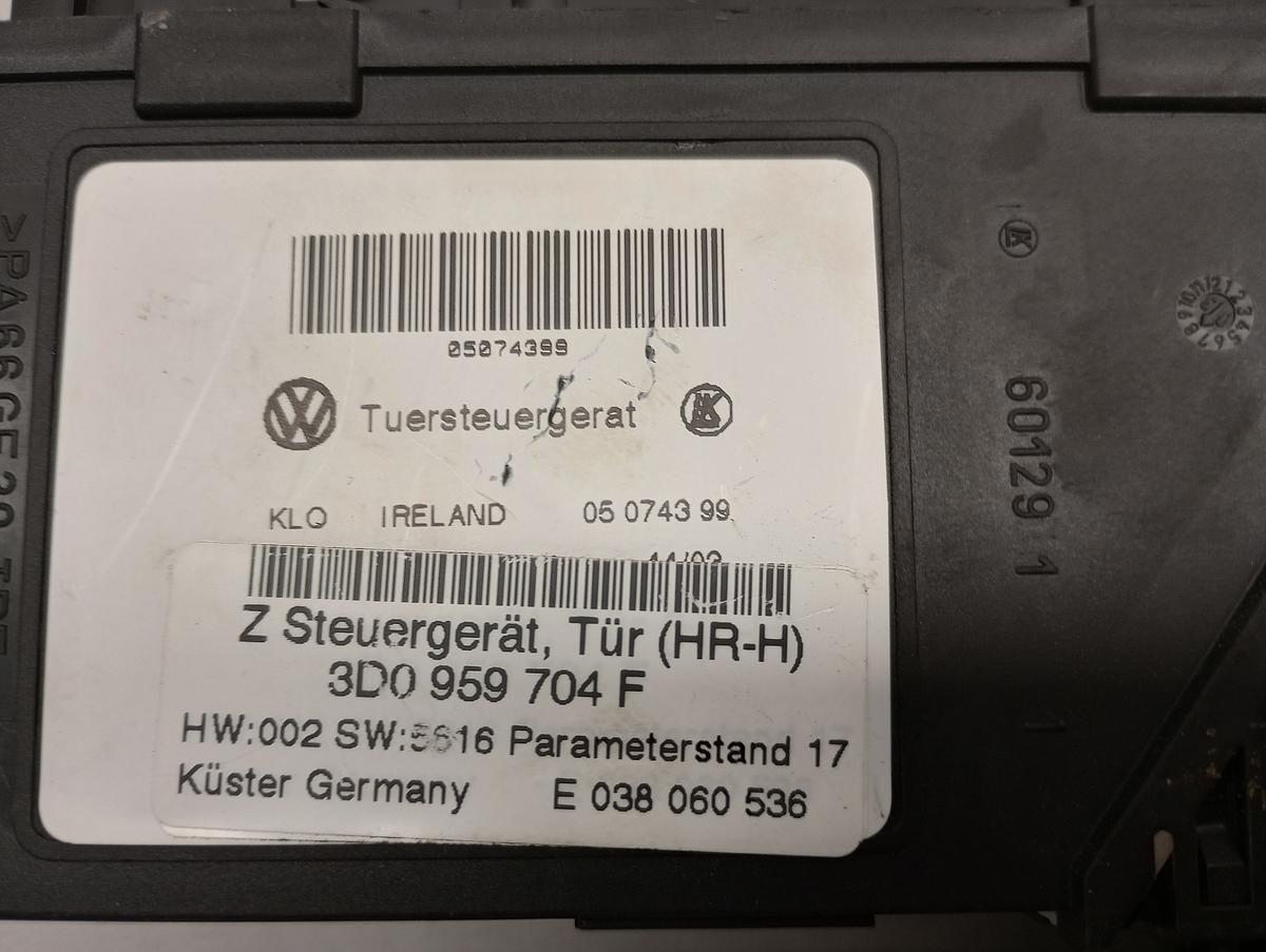 VW Phaeton orig Motor Fensterheber hinten rechts 3D0959704F Bj 2004