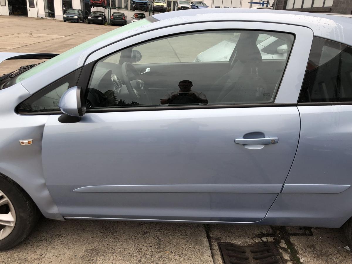 Opel Corsa D Tür vorn links Fahrertür im Rohbau 3 türer Z21C Aeroblau