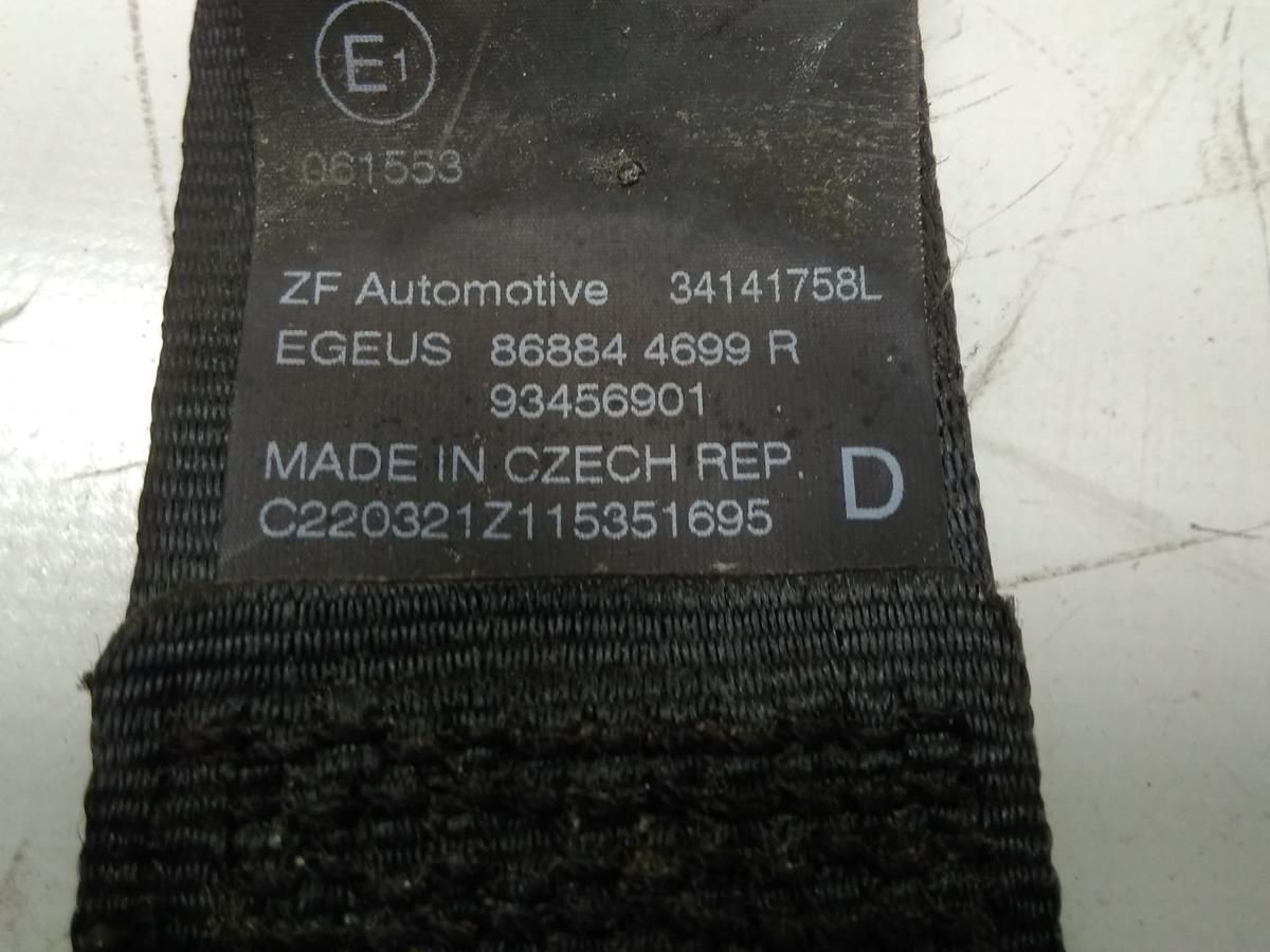 Renault Trafic 3 original Sicherheitsgurt von rechts schwarz Bj.2021