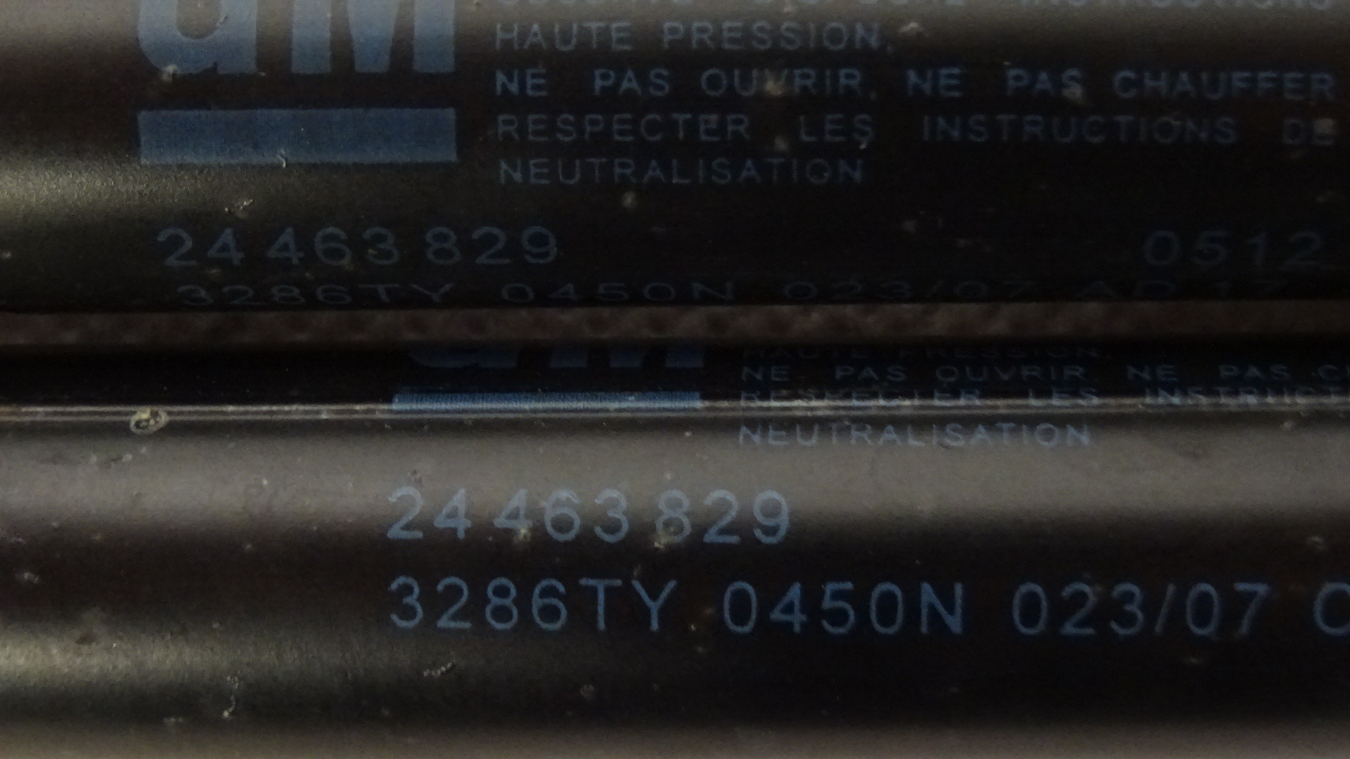 Gasdruckfeder Heckklappendämpfer Opel Astra H Limo., BJ 2007 GM: 24463829
