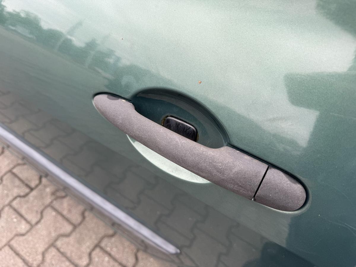 Renault Megane 2 original T&uuml;r hinten links D96 Vert Giverny Flie&szlig;heck Rohbau Bj.2004