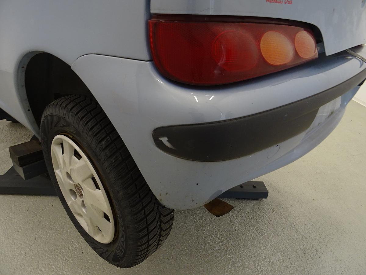 Fiat Seicento Bj.2003 original Stoßstange Stossfänger hinten Hellblau Facelift