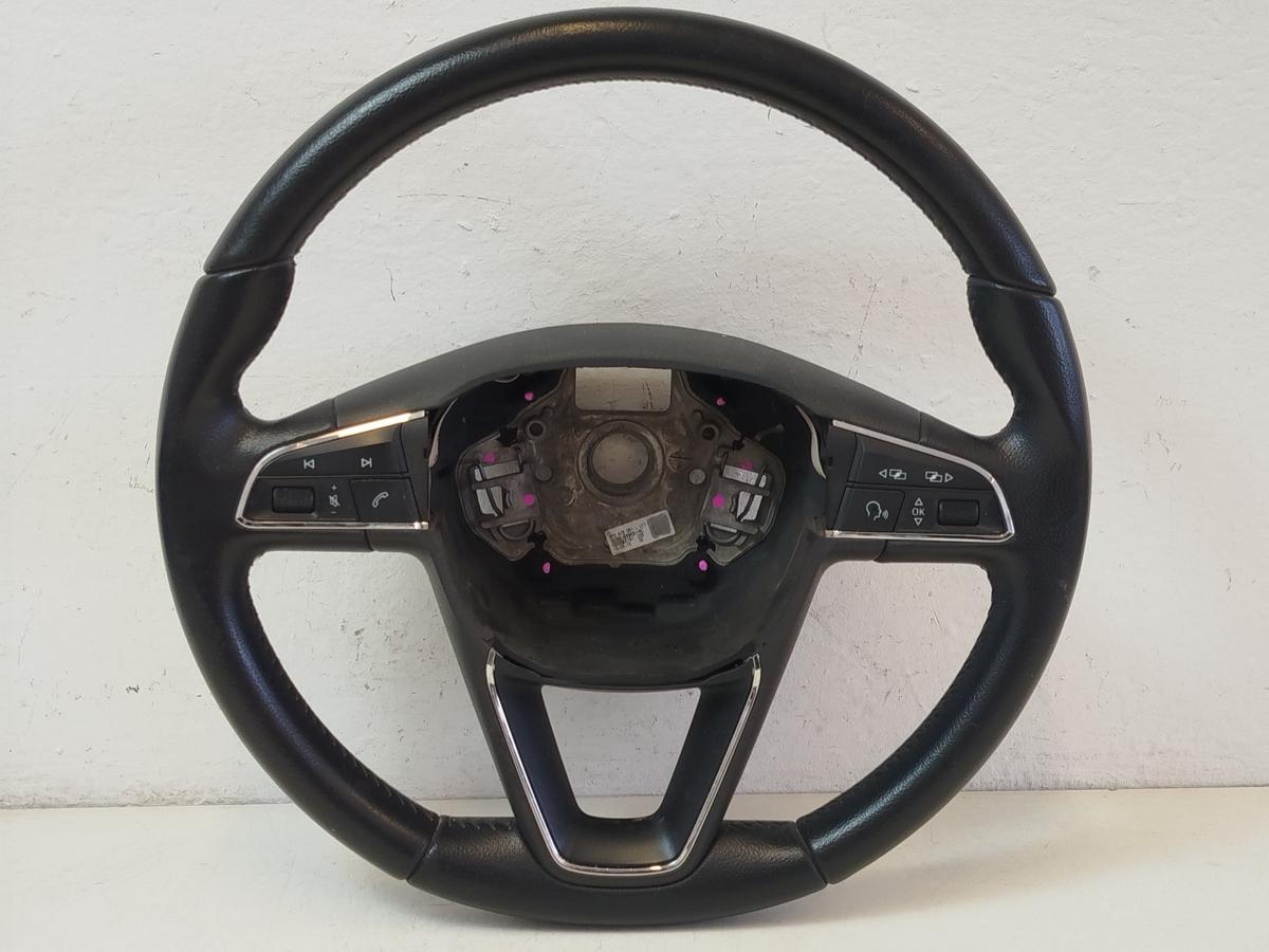 Seat Leon 5F Lenkrad Lederlenkrad 3 Speichen mit Mufu OEM