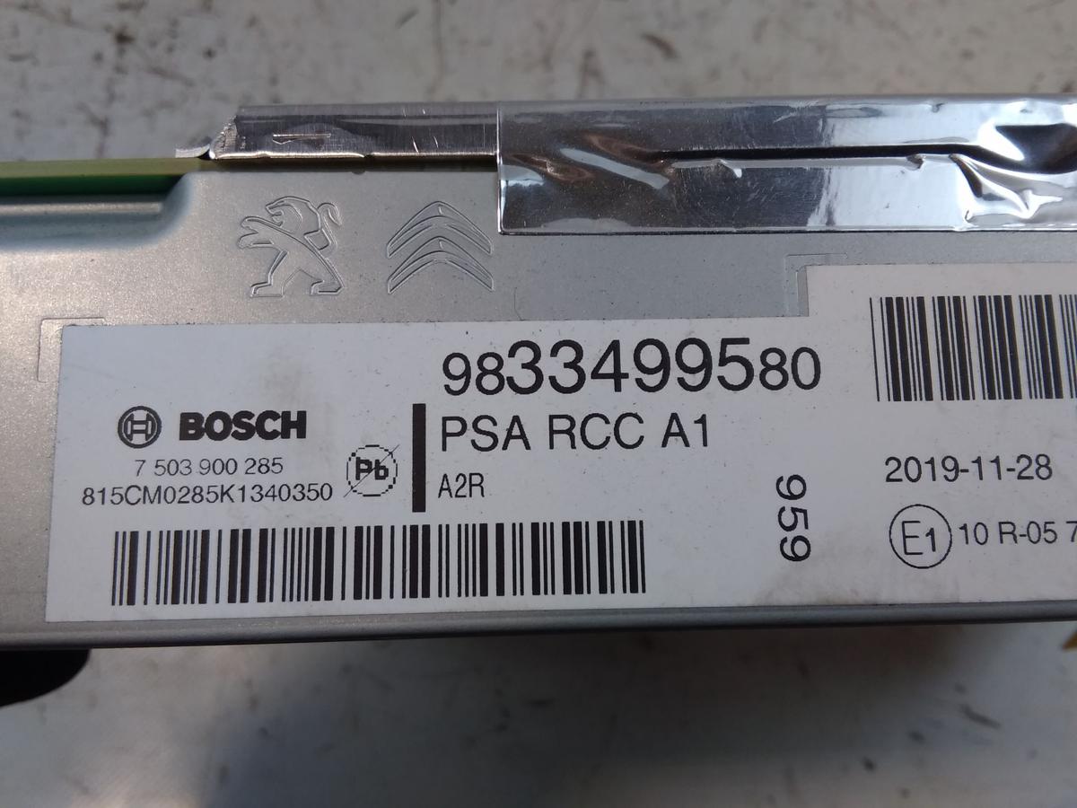 Opel Vivaro C original Radio Media-Unit 9833499580 Bj.2020 Bosch 7503900285
