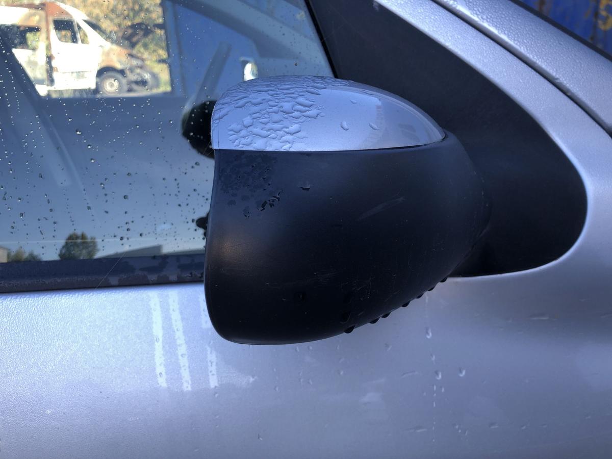 Peugeot 206+ Au&szlig;enspiegel rechts Seitenspiegel R&uuml;ckspiegel manuell EZR grau