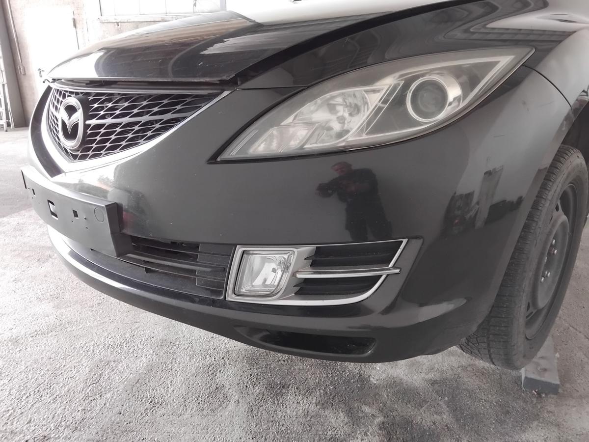 Mazda 6 II GH orig Sto&szlig;stange Stossf&auml;nger vorn mit Grill BJ2010 35N sparkling black pearl
