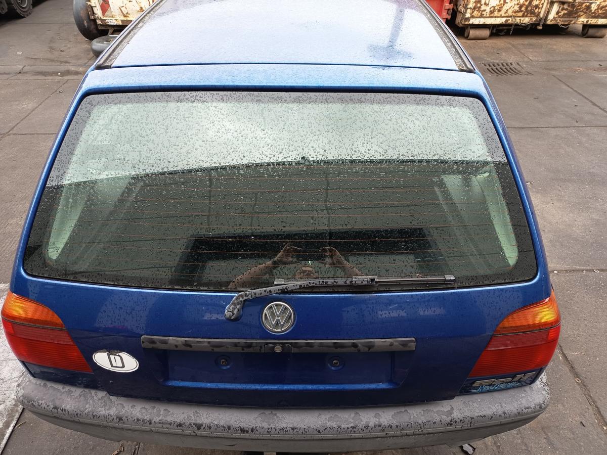 VW Golf III original Heckklappe mit Scheibe LP5U Bright Blue Baujahr 1993
