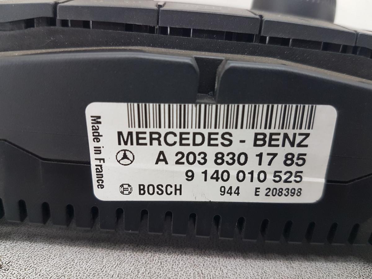 Mercedes CLK200 C209 Heizungsbetätigung A2038301785 9140010525 Klimabedienteil Bj05