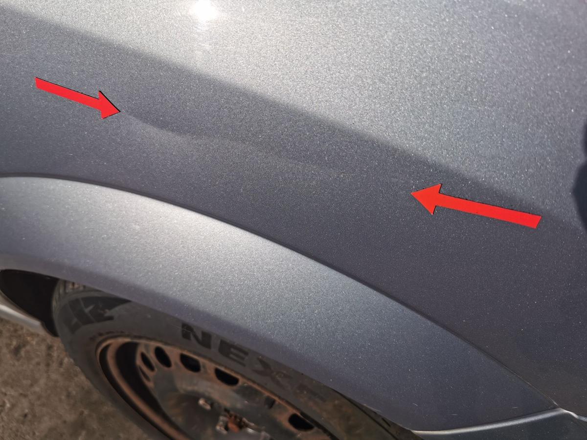 Opel Meriva A Kotflügel Fender Seitenwand vorn rechts 4AU Lichtsilber met DELLEN