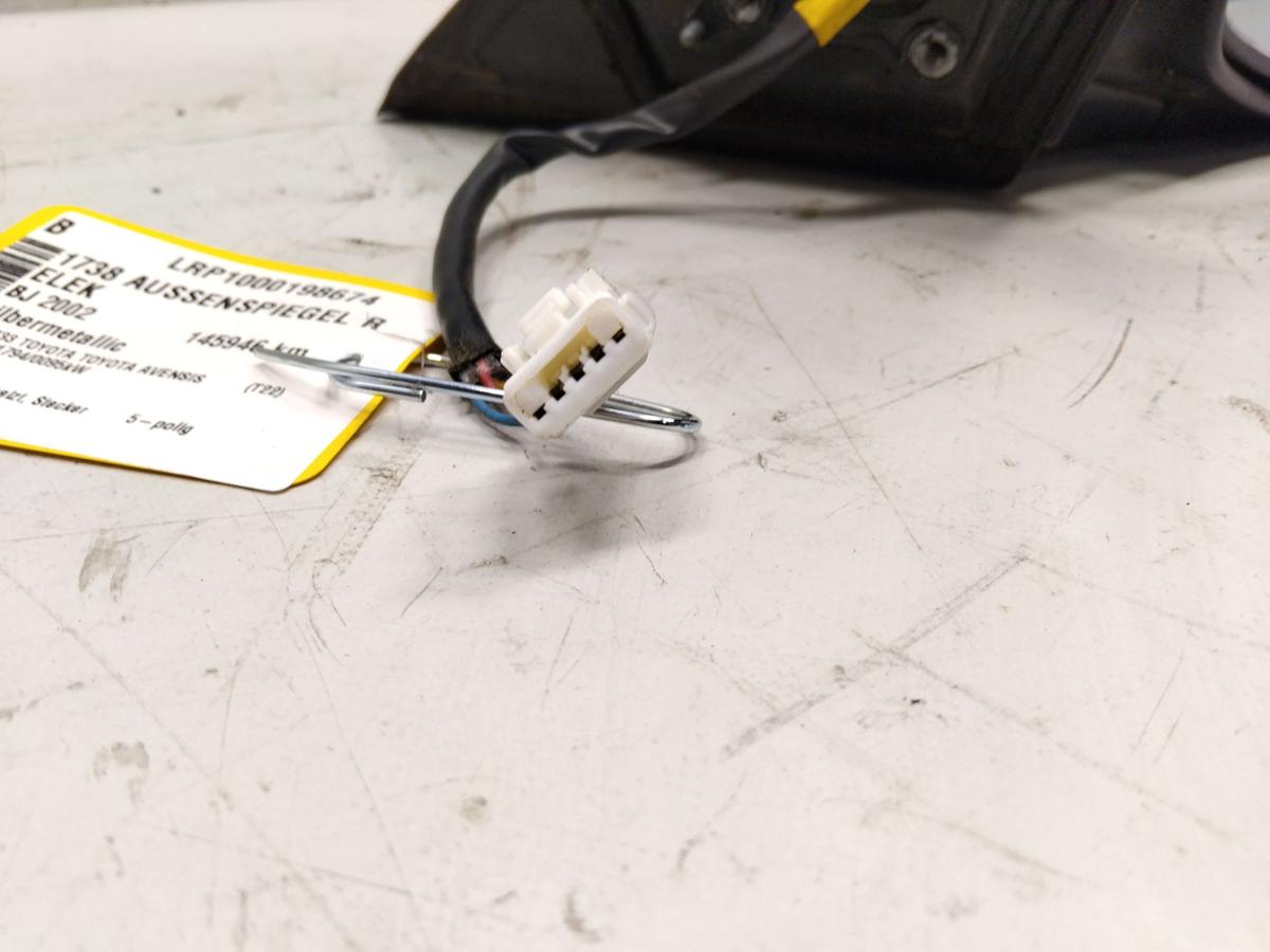 Toyota Avensis T22 original Au&szlig;enspiegel rechts silber elektrisch beheizt BJ2002