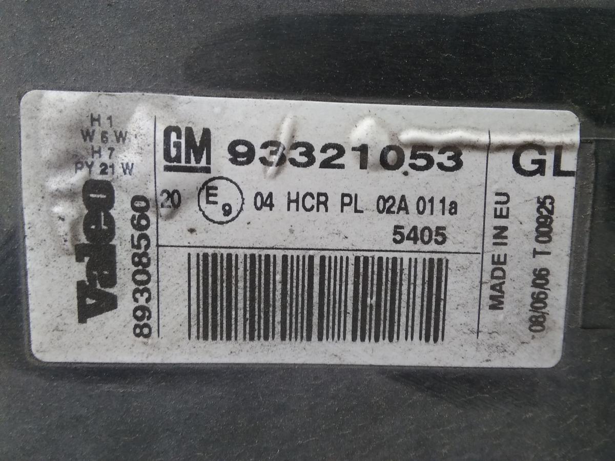 Opel Meriva A original Scheinwerfer vorn rechts Halogen mit LWR BJ2006 93321053
