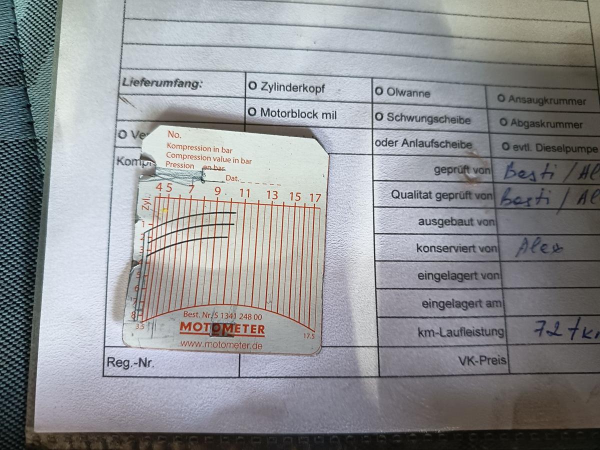 Skoda Fabia 5J geprüfter Motor BBM Benzin 1,2l 44kW 72Tkm Bj 2009