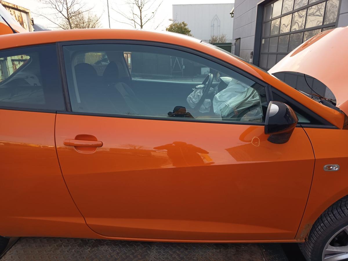 Seat Ibiza 6J 3t&uuml;rer original T&uuml;r rechts Beifahrer Rohbau P2C Luminarange Bj2009