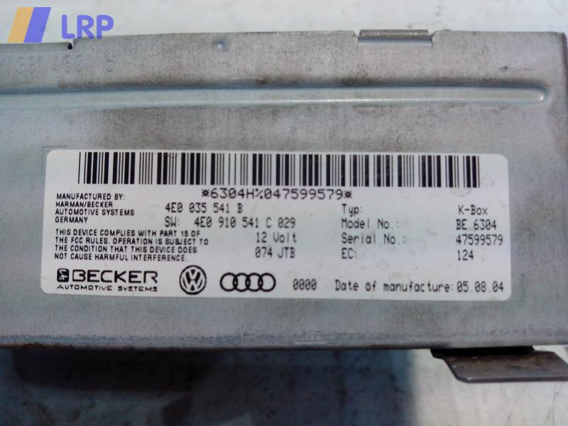 Audi A8 4E Steuergerät Radio 4E0910541C