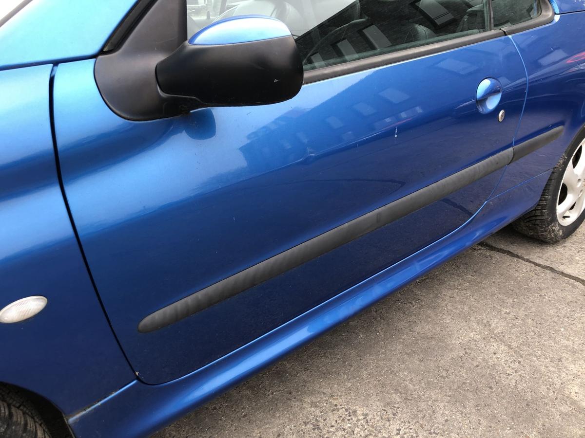 Peugeot 206CC Typ 2D T&uuml;r vorn links Fahrert&uuml;r im Rohbau KMF Poseidon Blau Met