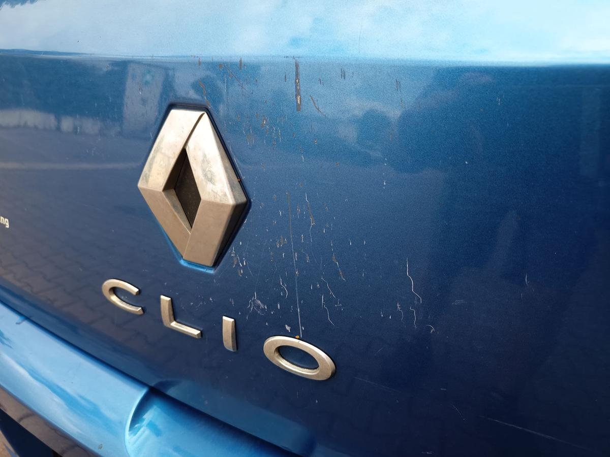 Renault Clio III orig Heckklappe mit Scheibe Kofferraum TEI45 Blau met Bj 2006