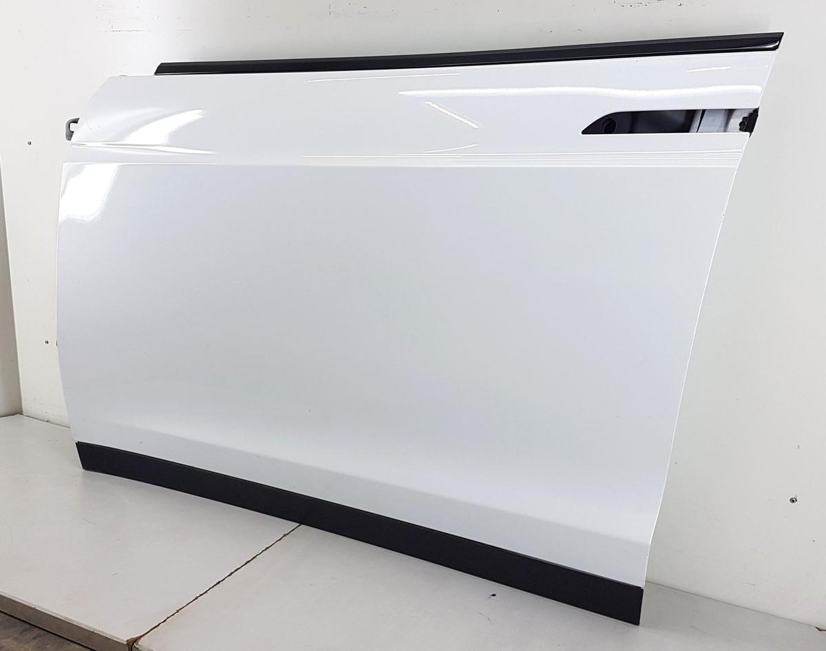 Tesla Model X T&uuml;r vorn links in PPSW White Water Pearl Bj22 Rohbau