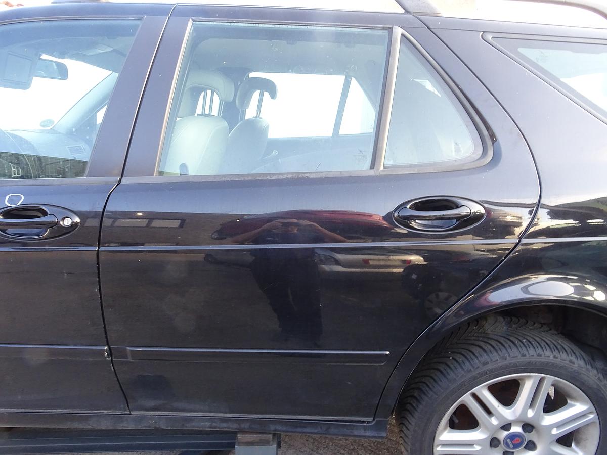 Saab 9-5 original Tür hinten links Schwarzmetallic Kombi Rohbau Bj.2005