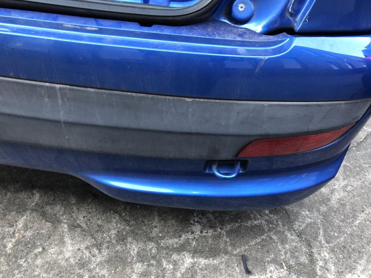 Peugeot 206+ Stossstange hinten Stossf&auml;nger Bumper Hecksch&uuml;rze KGS Bleu Ipanema