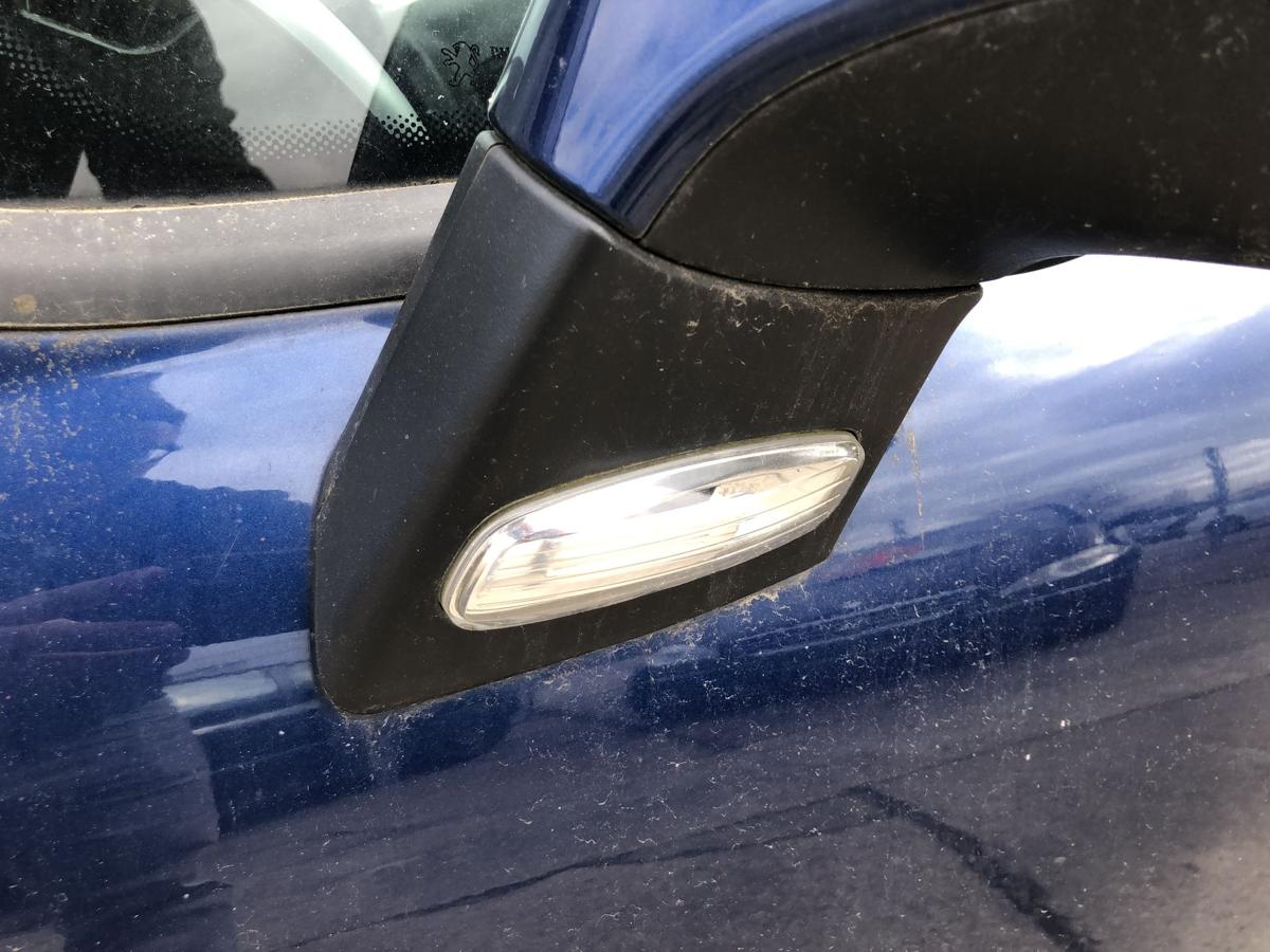 Peugeot 207SW Au&szlig;enspiegel links Seitenspiegel R&uuml;ckspiegel elektrisch KPL blau