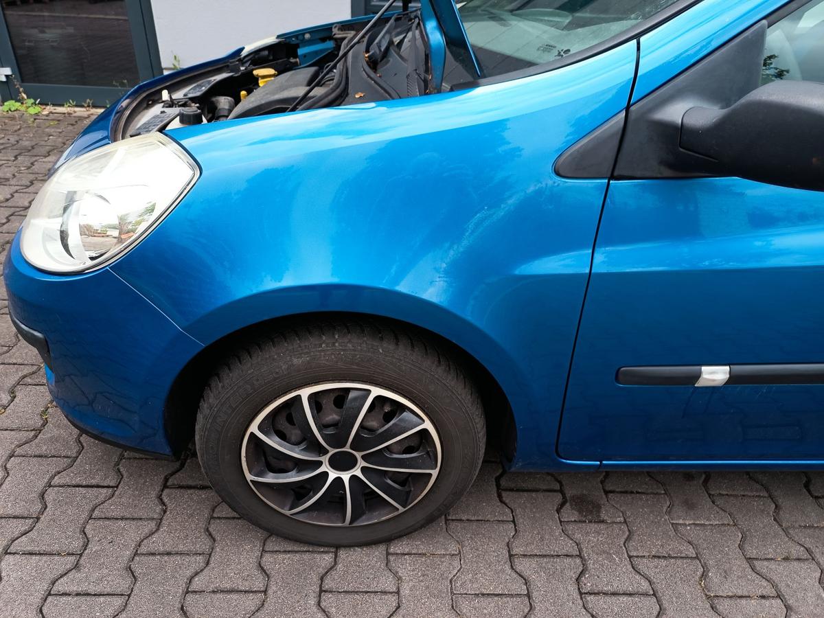 Renault Clio III orig Kotflügel links TEI45 Blau met Bj 2006
