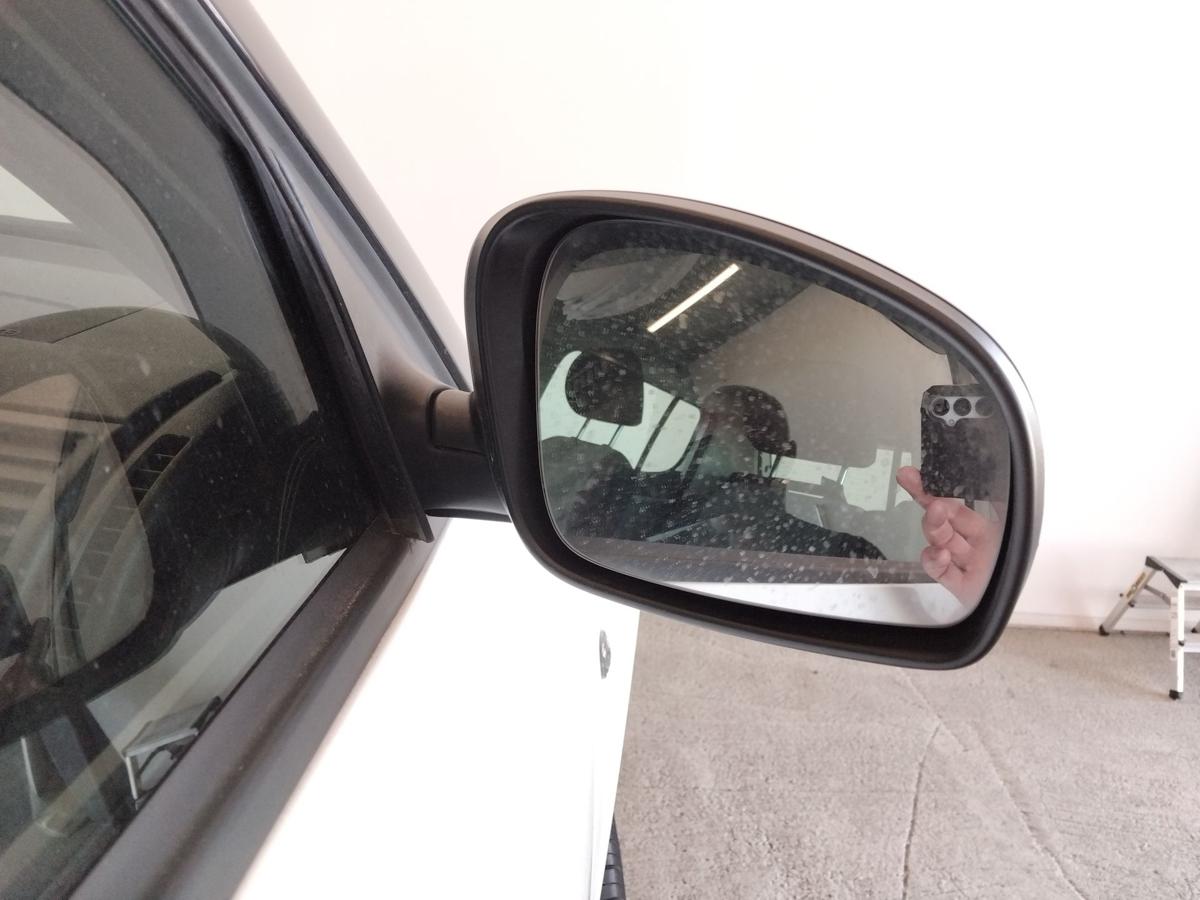 Skoda Fabia 2 5J original Außenspiegel rechts manuell schwarz unlackiert BJ2011
