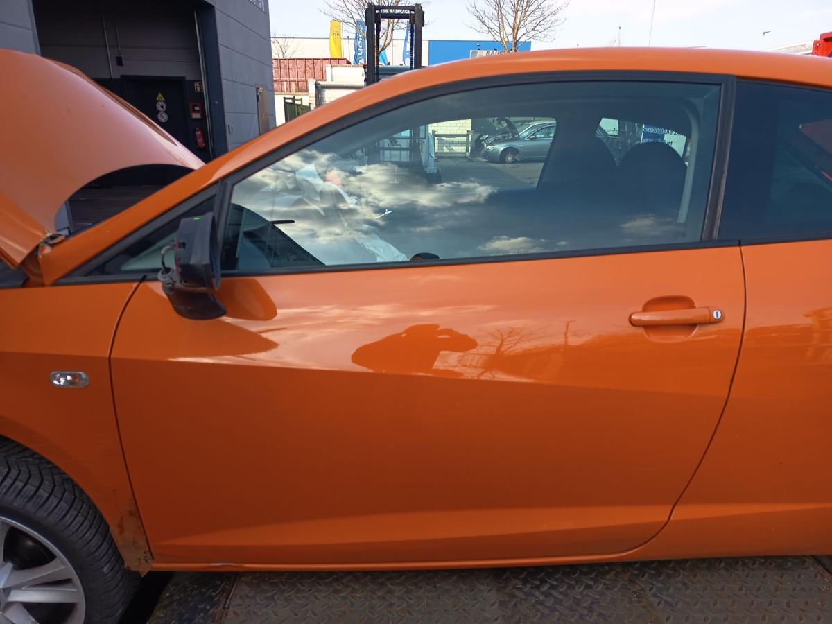Seat Ibiza 6J 3t&uuml;rer original T&uuml;r links Fahrer Rohbau P2C Luminarange Bj 2009