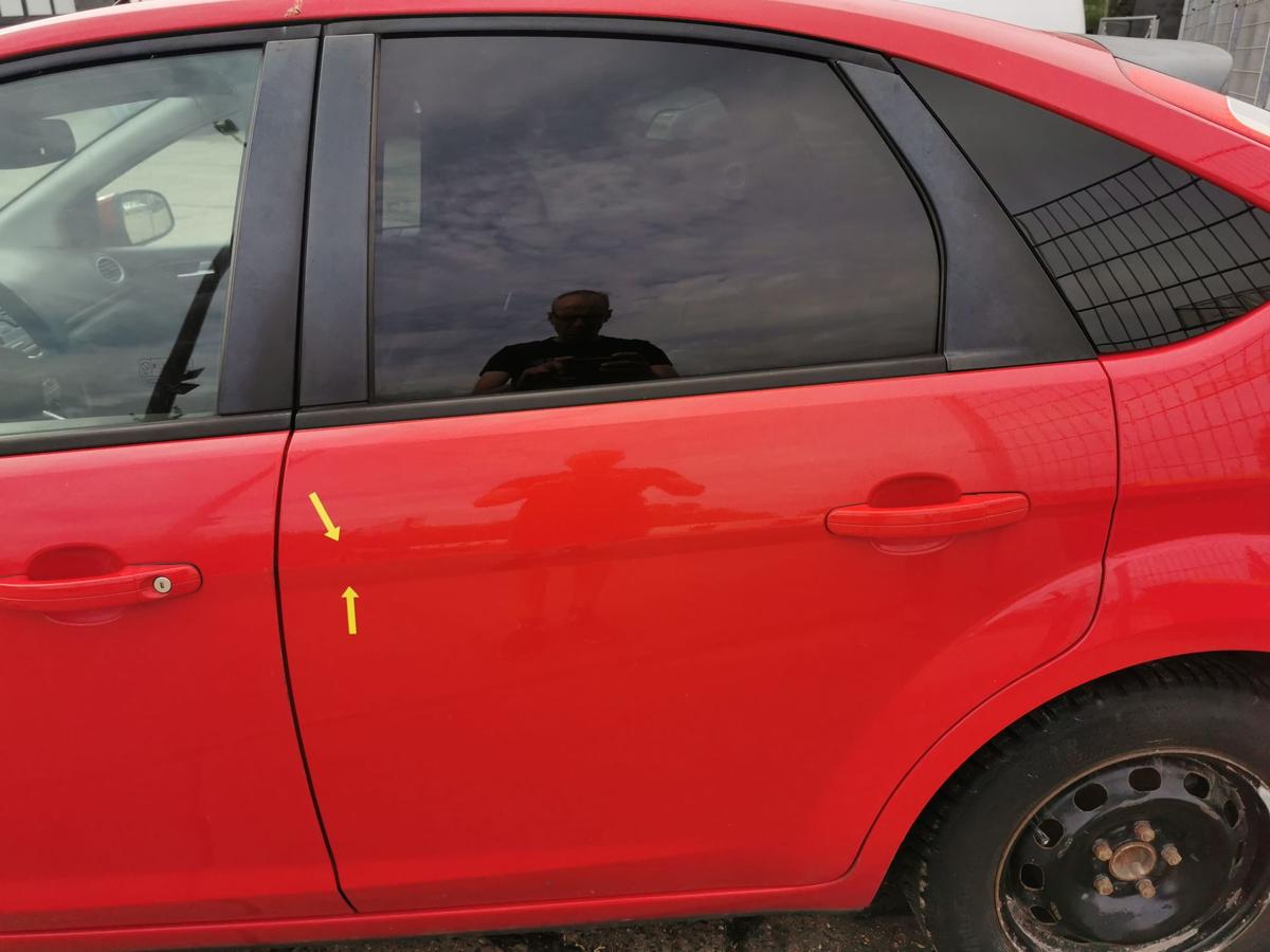 Ford Focus DA3 Tür Autotür Rohbau Fondtür hinten links 5trg Colorado Rot DELLE