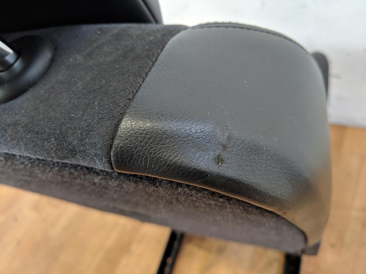 Einzelsitz Sitz hinten Mitte 2. Reihe Leder Alcantara schwarz VW Sharan 7N