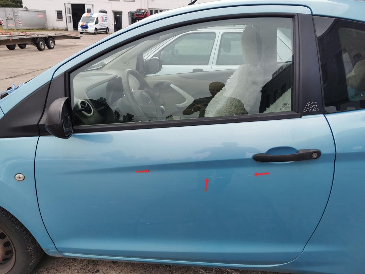 Ford KA RU8 Fahrertür Tür Autotür Rohbautür vorn links Scuba Blau KRATZER
