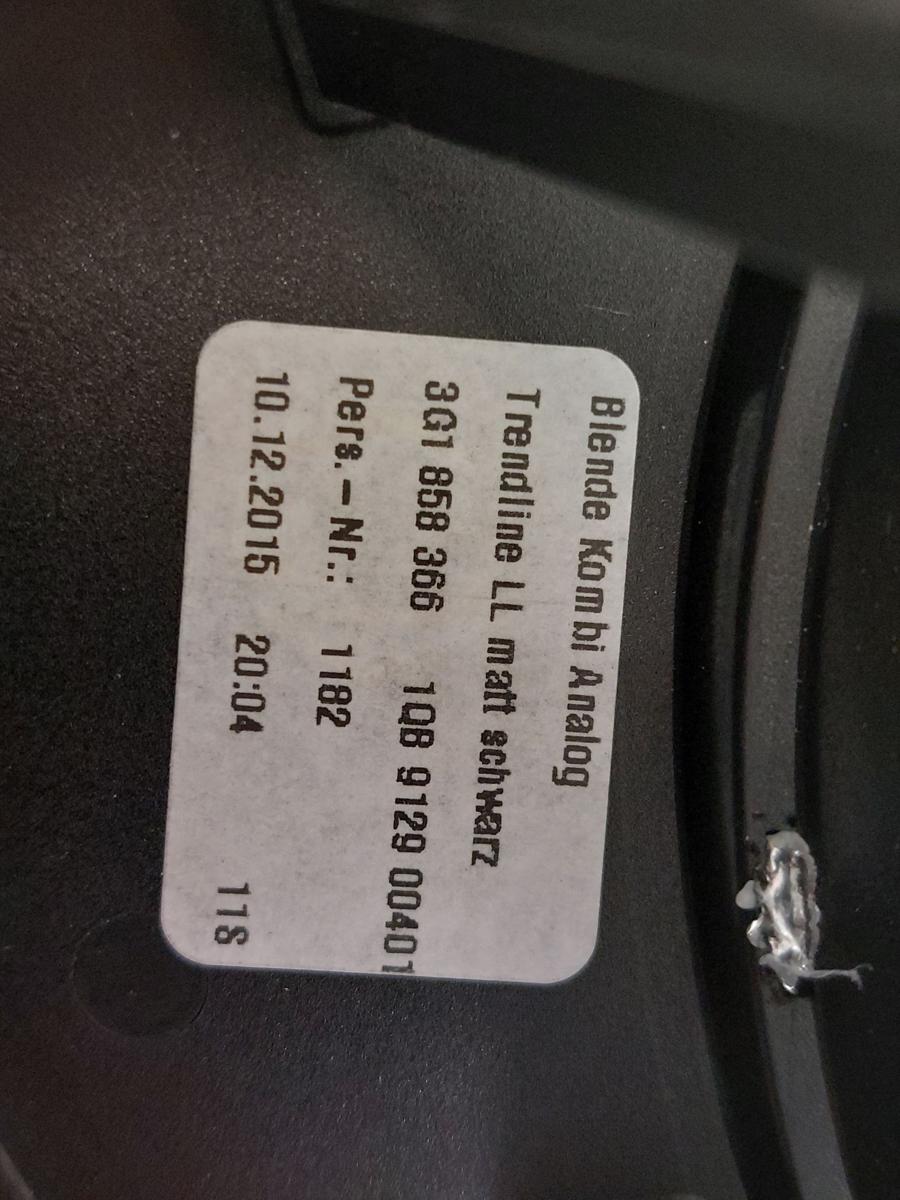 VW Passat 3G B8 Limo Blende Verkleidung Kombiinstrument Tacho OEM