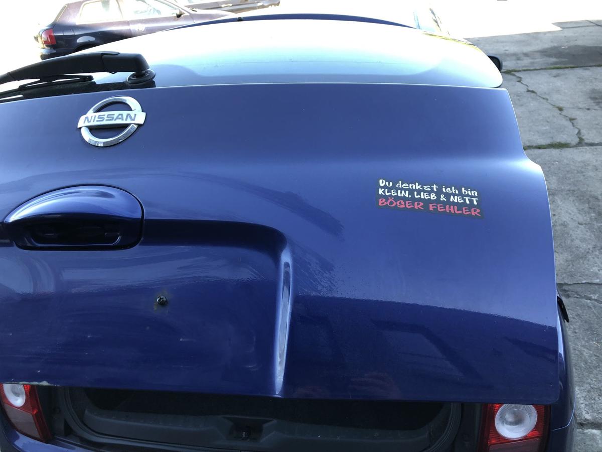 Nissan Micra K12 Heckklappe mit Heckscheibe Kofferklappe BW6 Dark Blue Perl