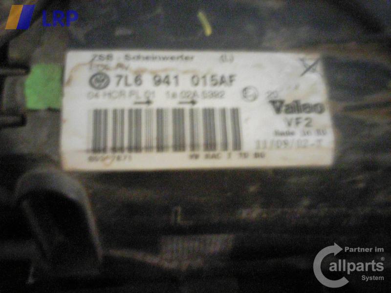 VW Touareg 7L Scheinwerfer links 7L6941015AF VALEO BJ2002