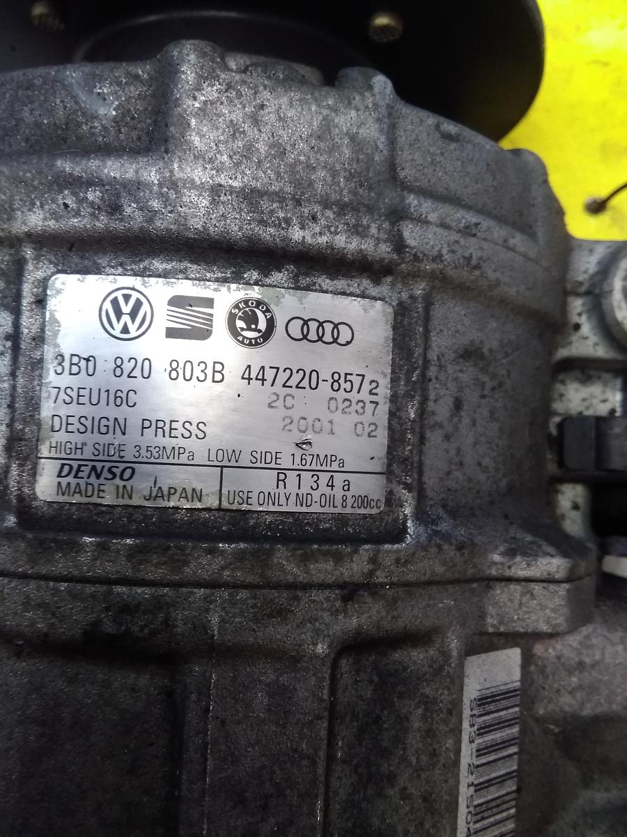 VW Passat 3BG original Klimakompressor 44722208572 DENSO BJ2001