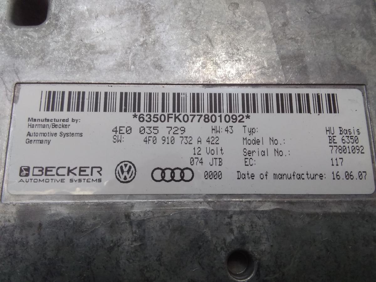 Audi A6 4F original Interfacebox 4F0910732A 4E0035729 Bj.2008