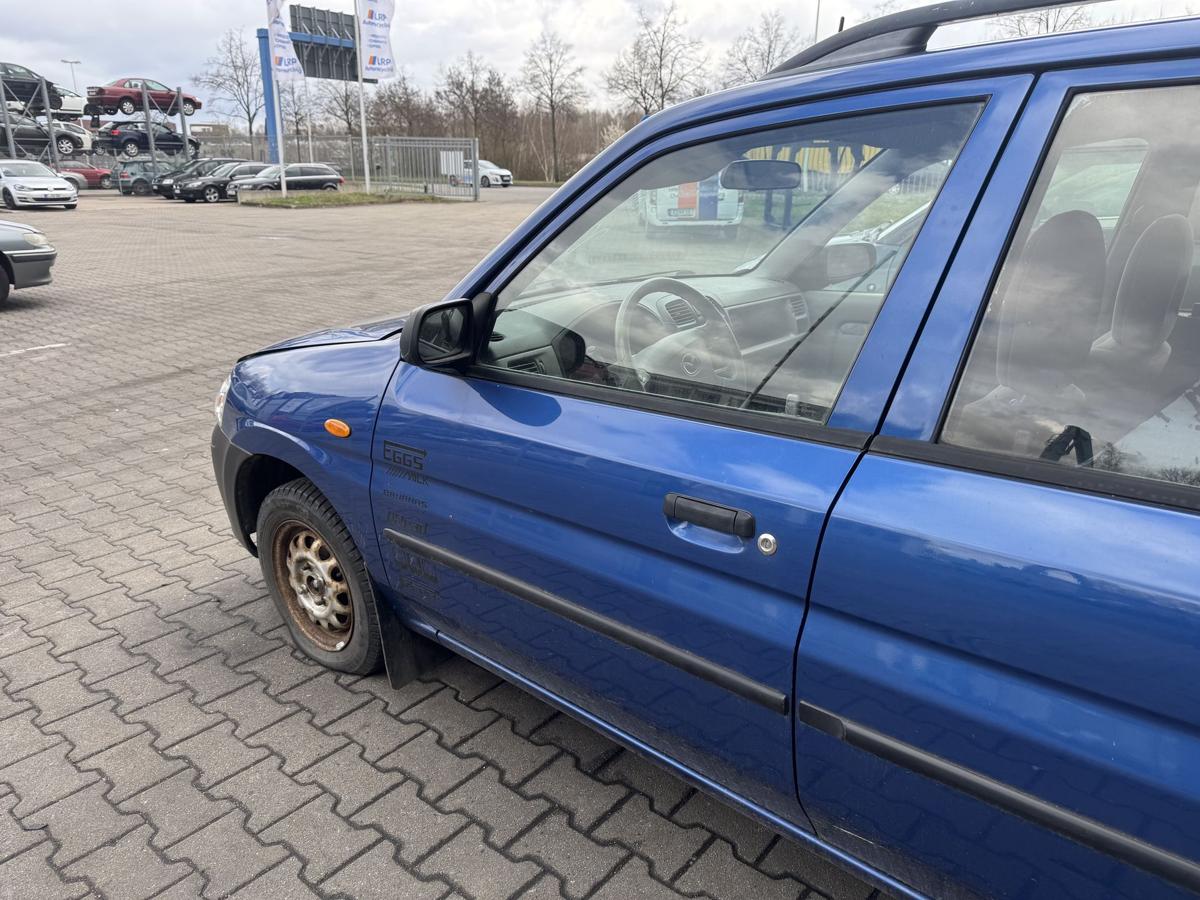 Mazda Demio original T&uuml;r vorn links 20P Innocent Blue Pearl Rohbau Bj.2000