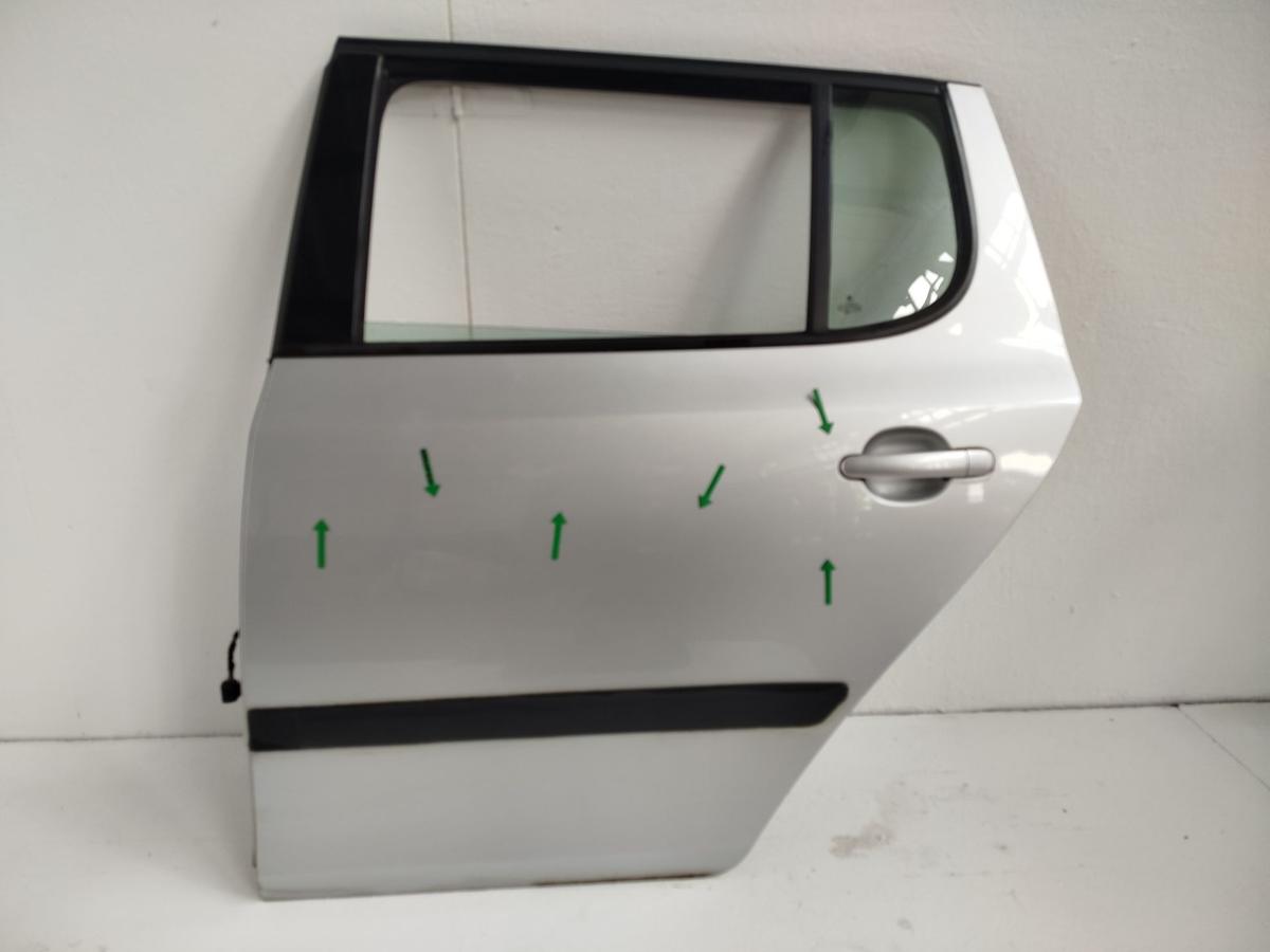 Tür hinten links Fondtür Rohbau LA7W Reflexsilber Autotür Skoda Fabia II 5J