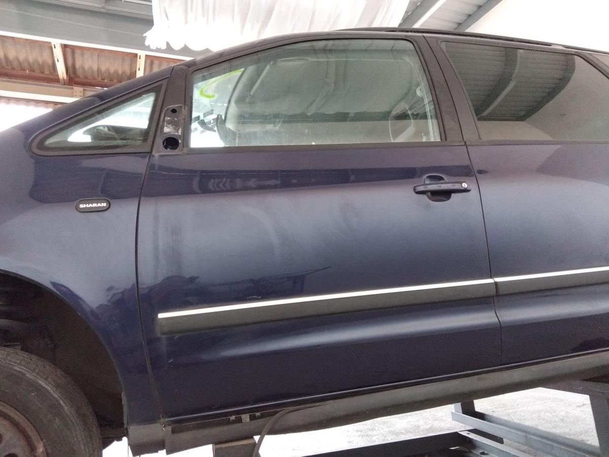 VW Sharan 7M Tür vorn links Fahrertür LD5G Dark Iron Blue Facelift BJ2009