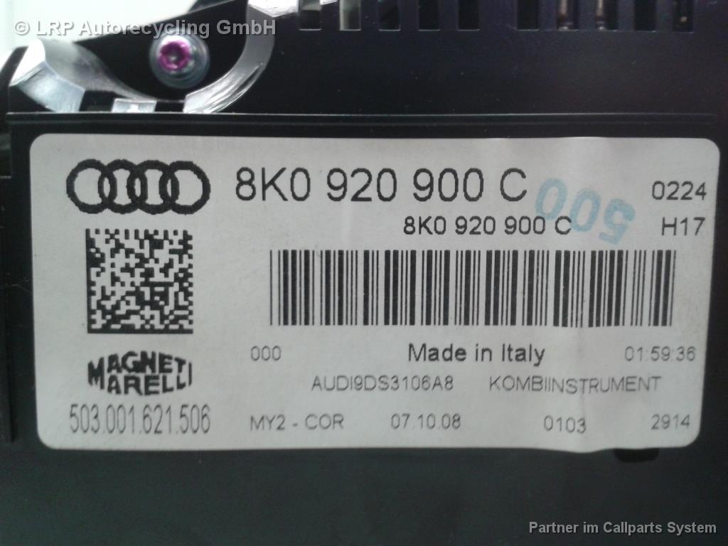 Audi A4 8K BJ2008 Tacho Kombiinstrument 8K0920900C 2.0TDI 88kw CAGC