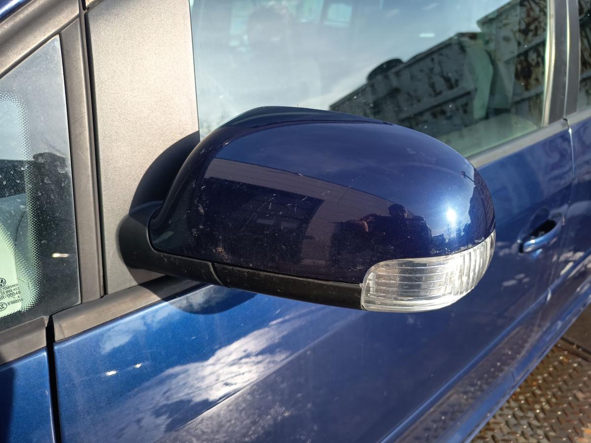 VW Touran 1T original Aussenspiegel links elektrisch B5N Indigoblau Bj 2006