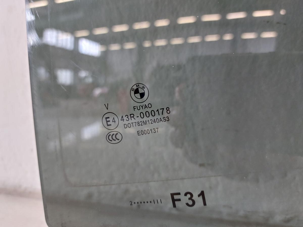 BMW 3er F31 T&uuml;rscheibe hinten links Touring Seitenscheibe Scheibe Werkst&ouml;nung