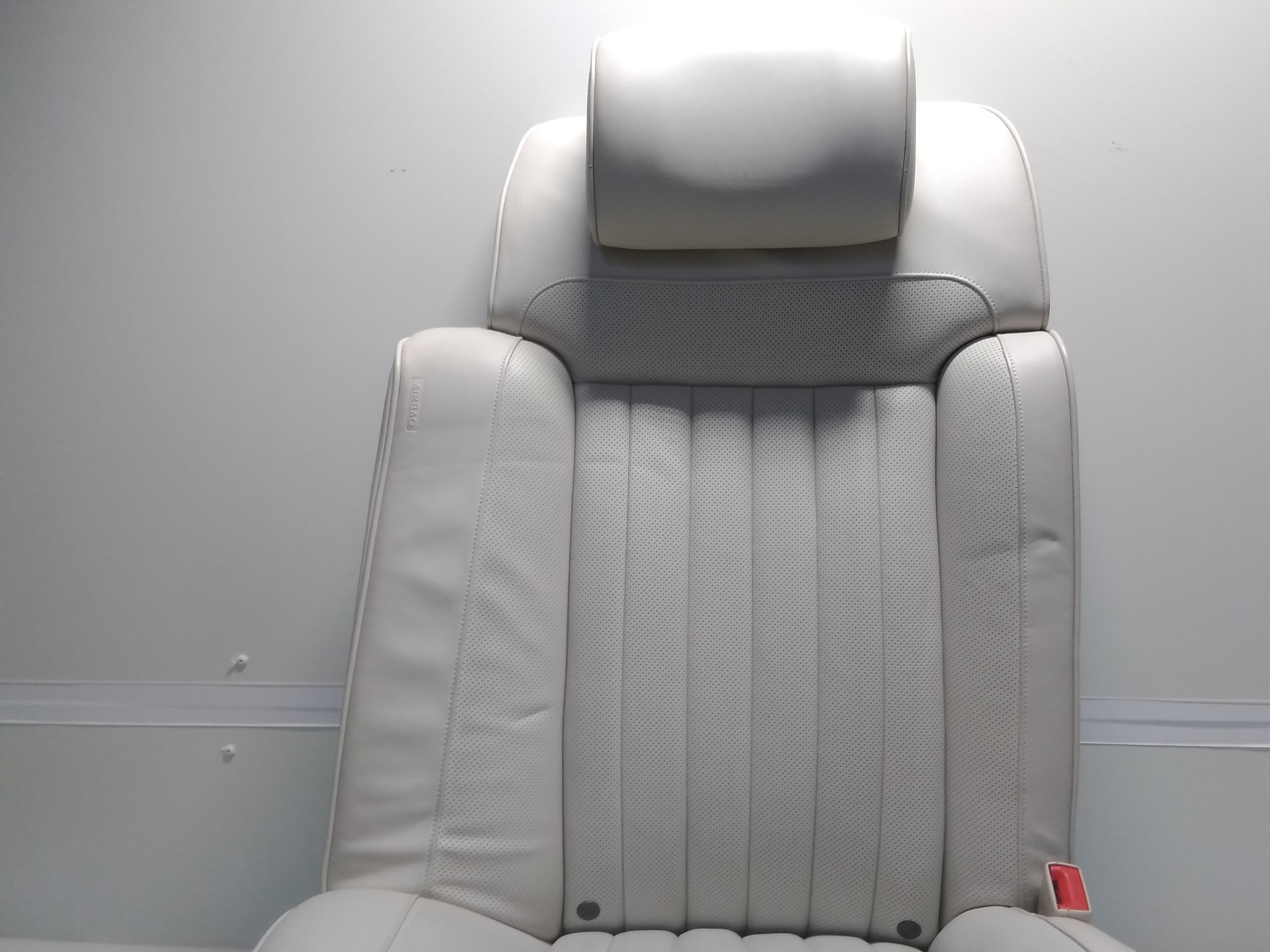 VW Phaeton GP4 Bj.2015 Sitz hinten rechts 4-Sitzer elektrisch Leder weiss "St.Tropez"