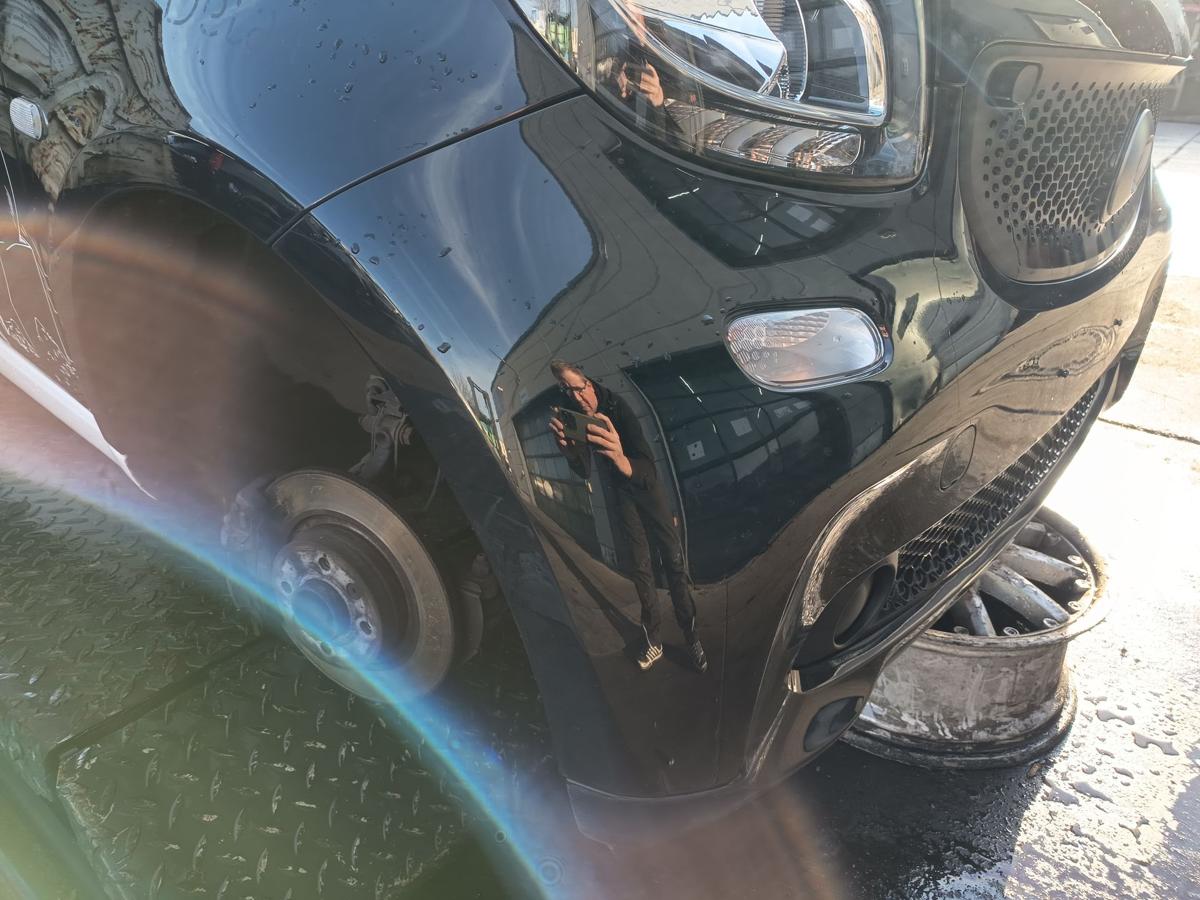 Smart Fortwo Coupe 453 original Sto&szlig;stange vorne ECA schwarz vor Facelift Bj 16