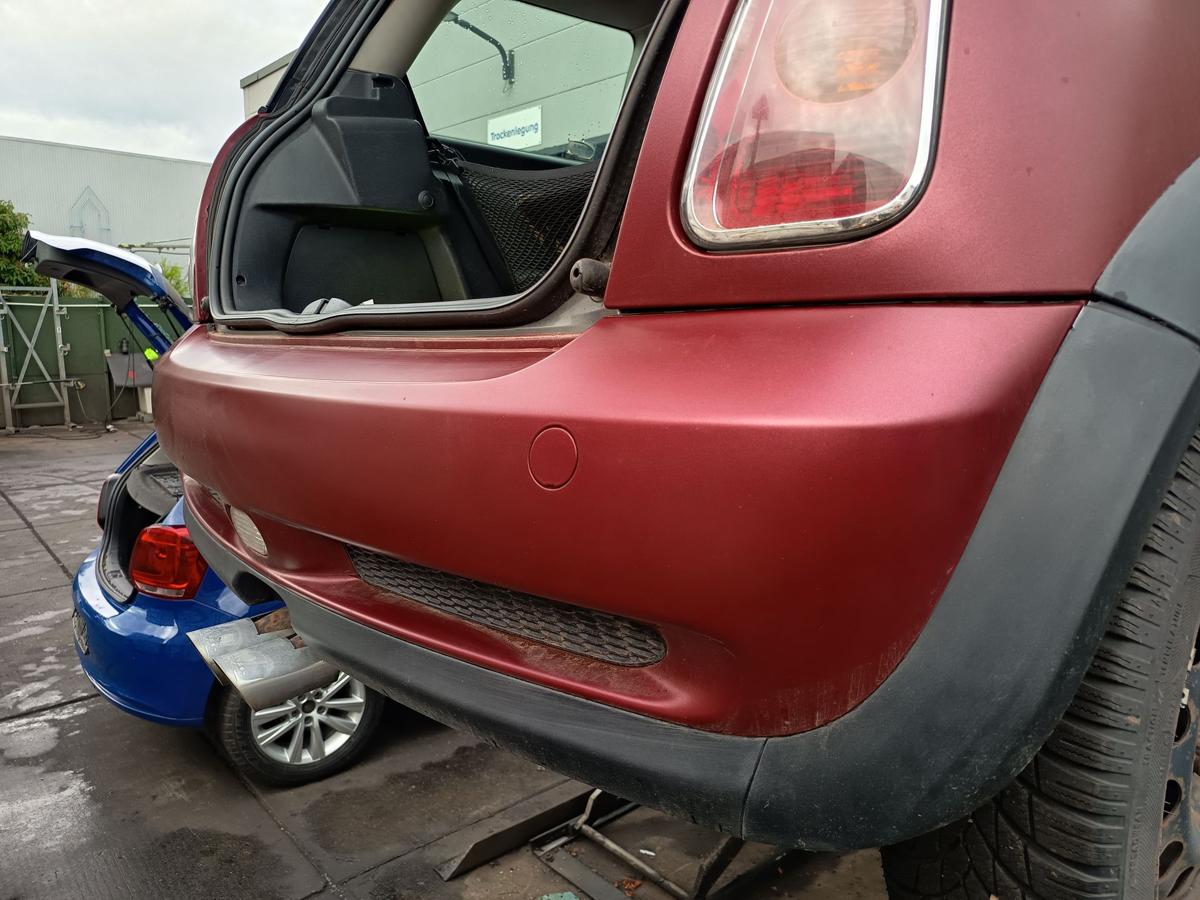Mini One R50 original Sto&szlig;stange F&auml;nger hinten Heck matt rot foliert Bj 2004