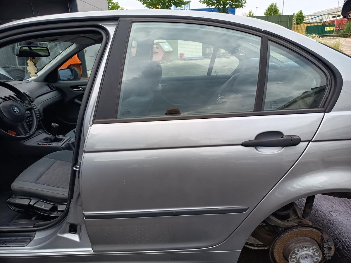 BMW 3er E46 original Tür hinten links Fond A80 Silbergrau Bj 2004